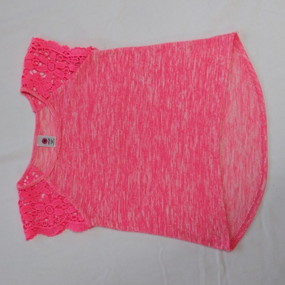 Total Girl Junior's Shirt Size M (10-12) Pink and White Blend
